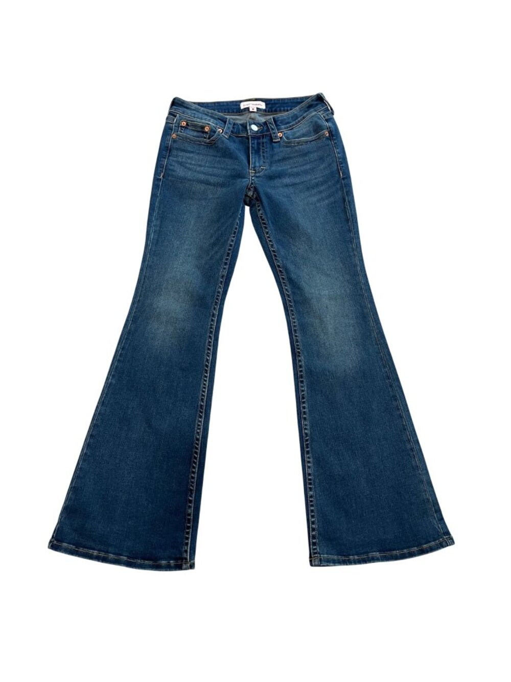 Lucky Brand Low Rise Flare Jeans Women's Size 6/29 Medium Wash Denim Flap Pocket